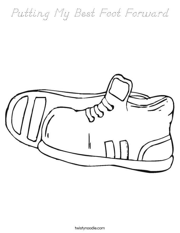 Putting My Best Foot Forward Coloring Page
