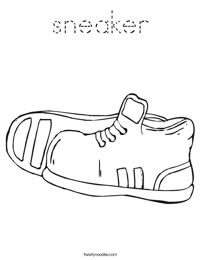 sneaker Coloring Page