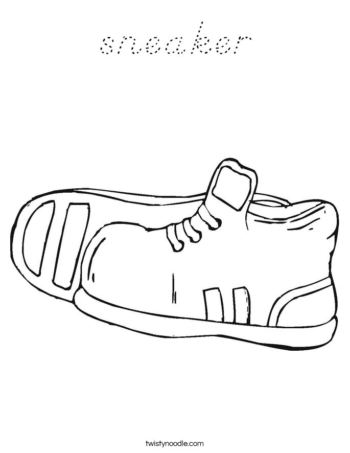 sneaker Coloring Page