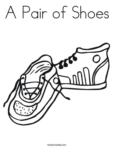 Tennis Shoes Coloring Page