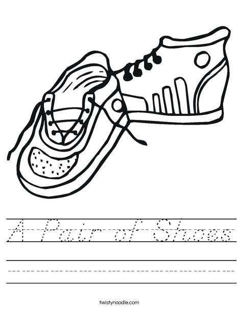Tennis Shoes Worksheet