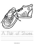 A Pair of Shoes Worksheet