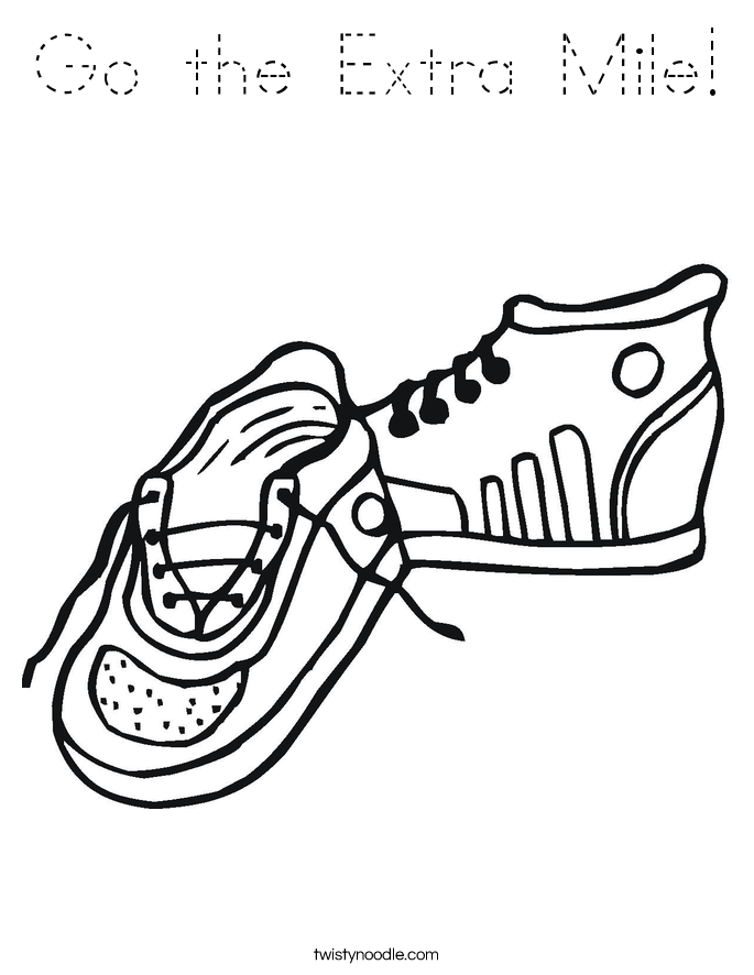 Go the Extra Mile! Coloring Page
