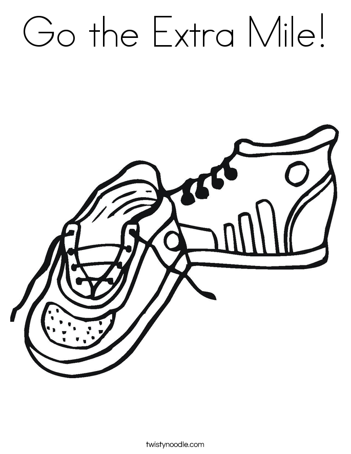 Go the Extra Mile! Coloring Page