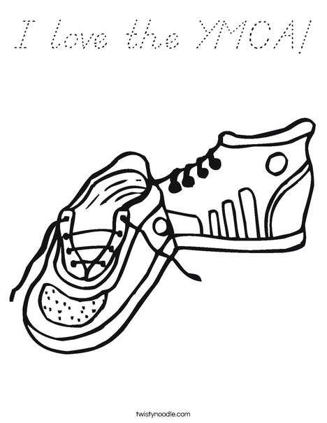 Tennis Shoes Coloring Page