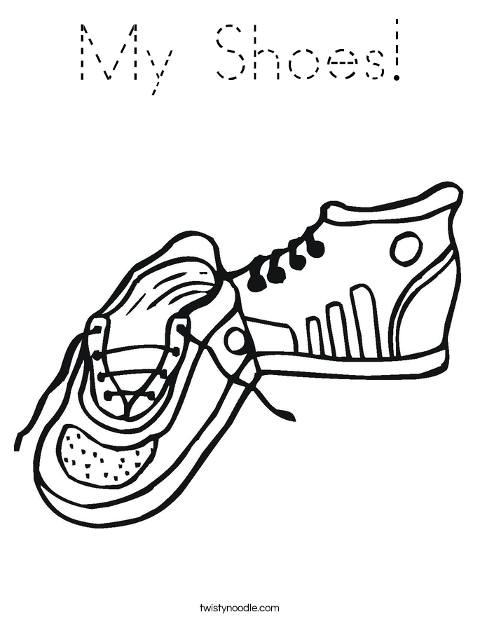 My Shoes! Coloring Page