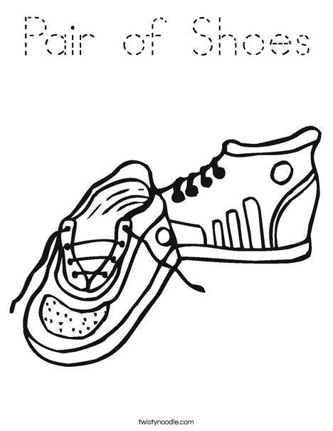 Tennis Shoes Coloring Page
