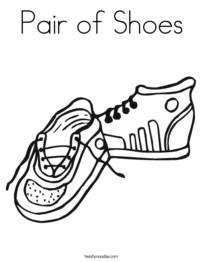 Pair of Shoes Coloring Page
