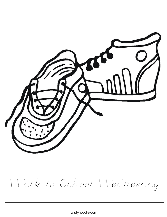 Walk to School Wednesday Worksheet