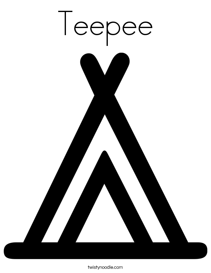 Teepee Coloring Page - Twisty Noodle