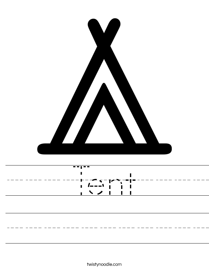 Tent Worksheet - Twisty Noodle