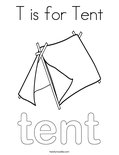 T is for TentColoring Page
