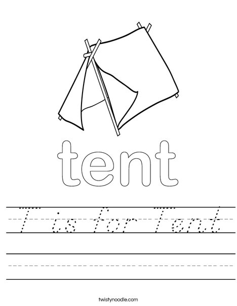 Camping Tent Worksheet