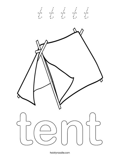 Camping Tent Coloring Page