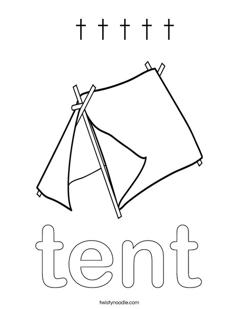 Camping Tent Coloring Page