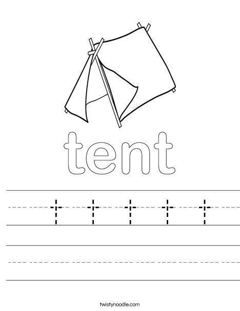 Camping Tent Worksheet