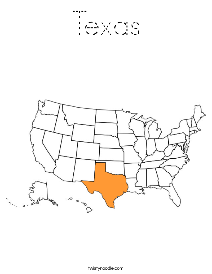 Texas Coloring Page
