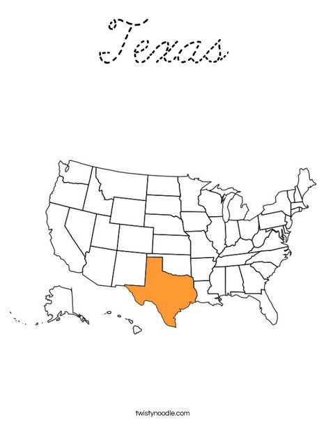 Texas Coloring Page