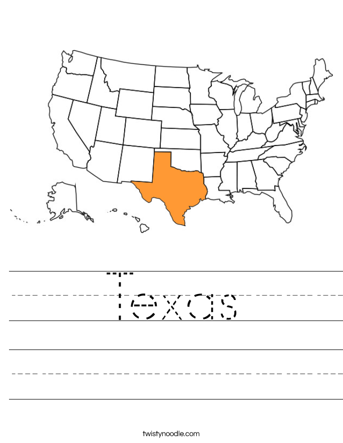 Texas Worksheet Twisty Noodle