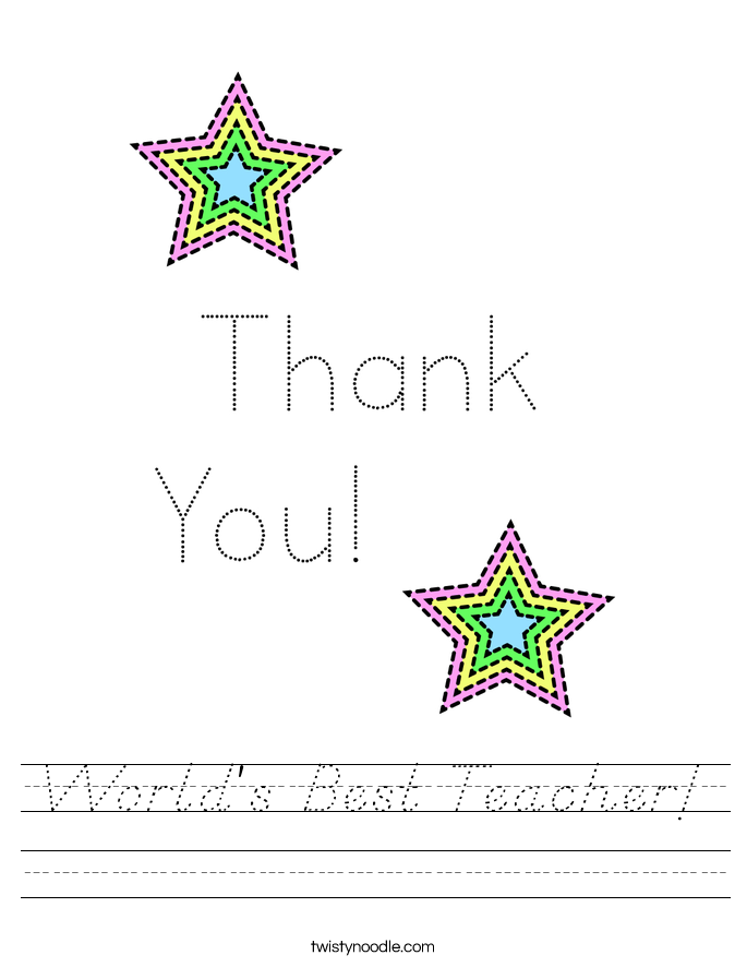 World's Best Teacher! Worksheet