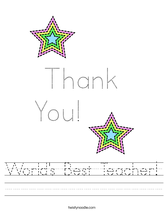 World's Best Teacher! Worksheet
