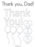 Thank you, Dad! Coloring Page