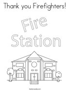 Thank you Firefighters Coloring Page