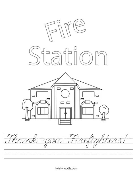 Thank you Firefighters! Worksheet