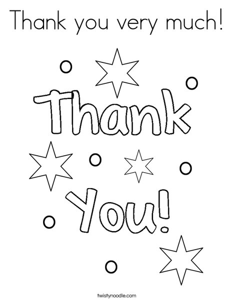 Thank you very much! Coloring Page