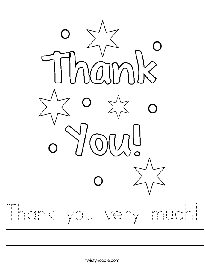 Thank you very much! Worksheet