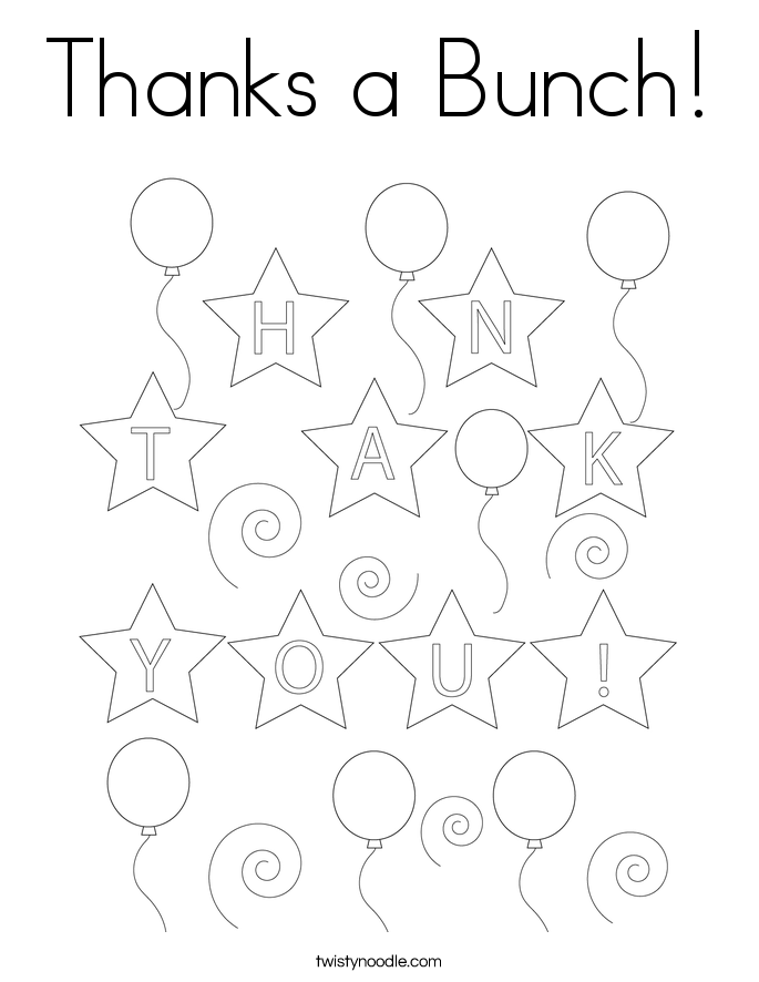 Thanks a Bunch! Coloring Page