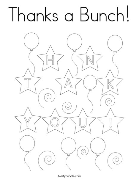 Thanks a Bunch! Coloring Page