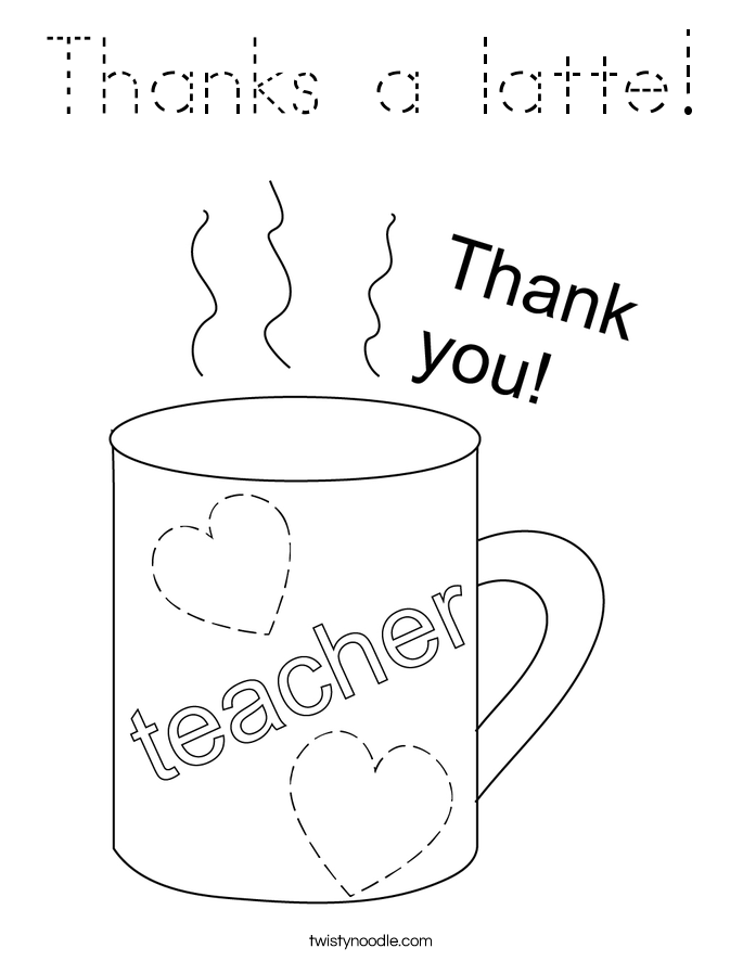 Thanks a latte! Coloring Page