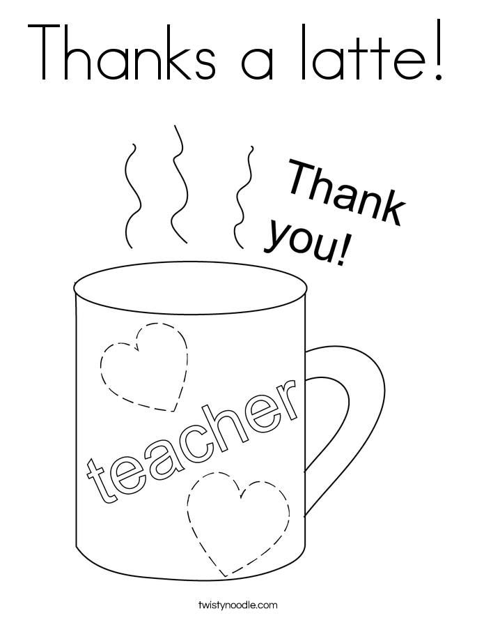 Thanks a latte! Coloring Page