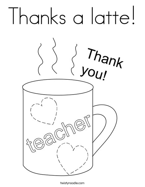Thanks a latte! Coloring Page