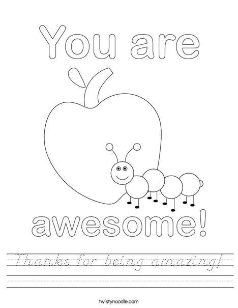 Thanks for being amazing! Worksheet