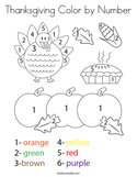 Thanksgiving Color by Number Coloring Page