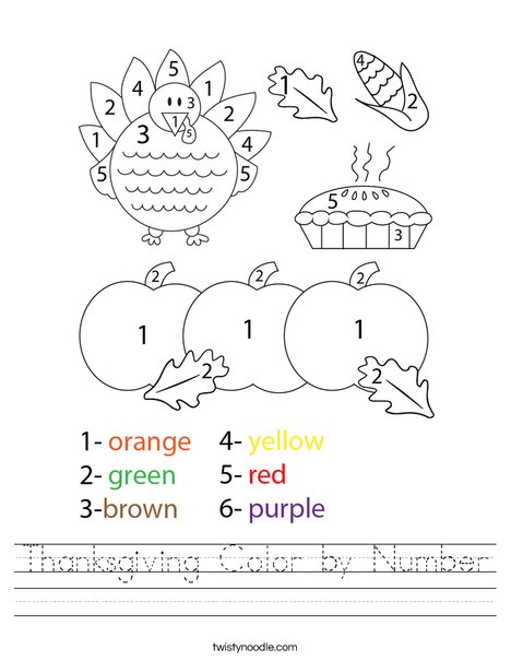 Thanksgiving coloring pages twisty noodle