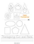 Thanksgiving Cut and Paste Worksheet