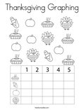 Thanksgiving Graphing Coloring Page