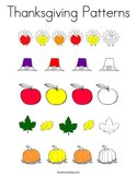 Thanksgiving Patterns Coloring Page