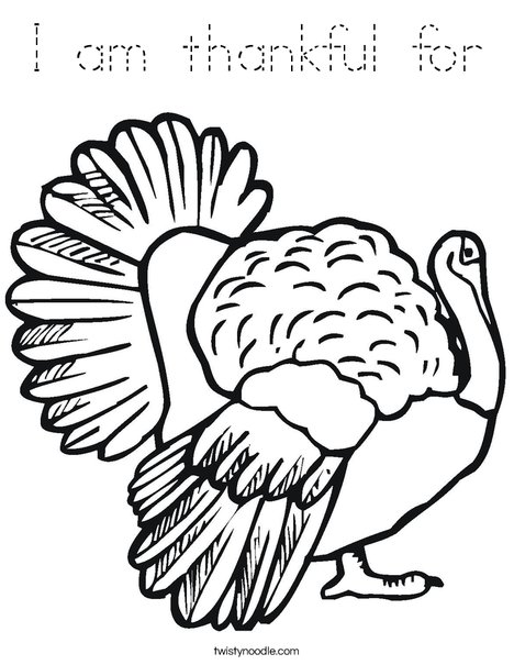 Thanksgiving Turkey Coloring Page