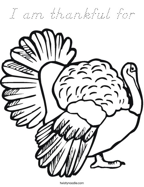Thanksgiving Turkey Coloring Page