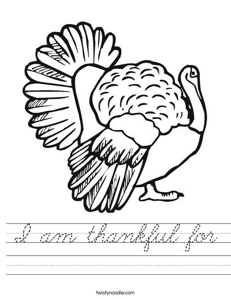 Thanksgiving Turkey Worksheet