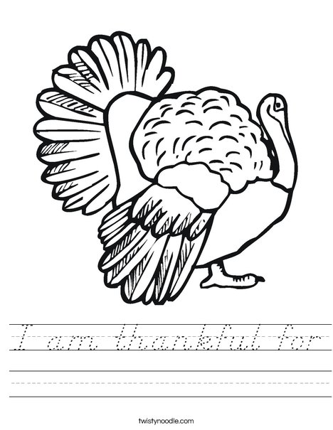 Thanksgiving Turkey Worksheet