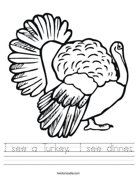 Thanksgiving Turkey Worksheet