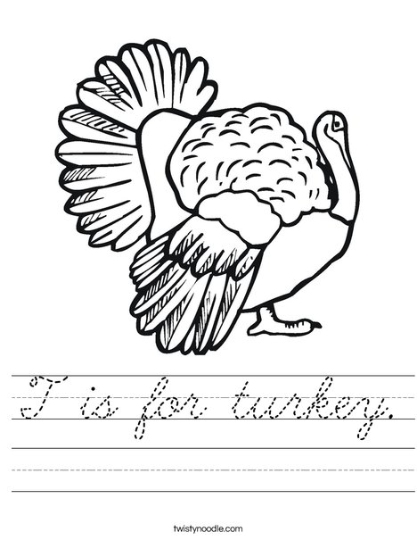 Thanksgiving Turkey Worksheet