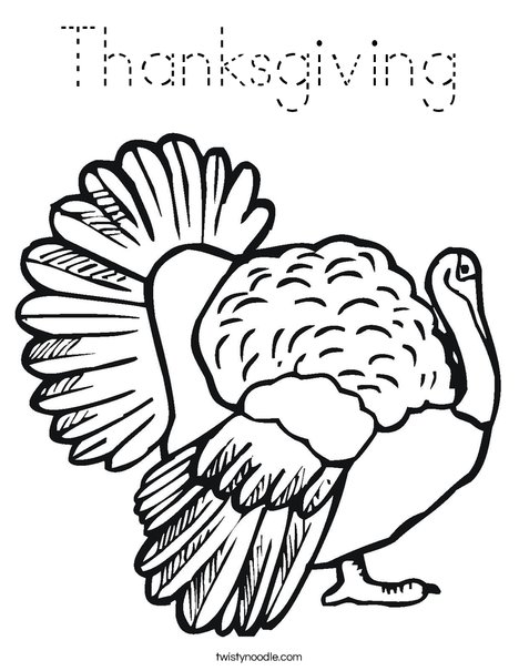 Thanksgiving Turkey Coloring Page