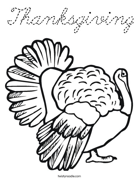 Thanksgiving Turkey Coloring Page