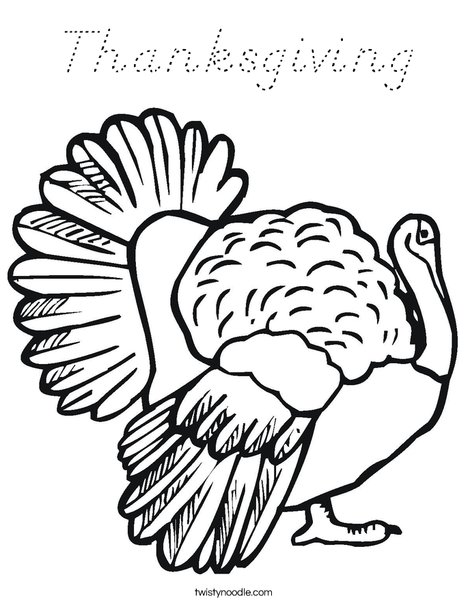Thanksgiving Turkey Coloring Page